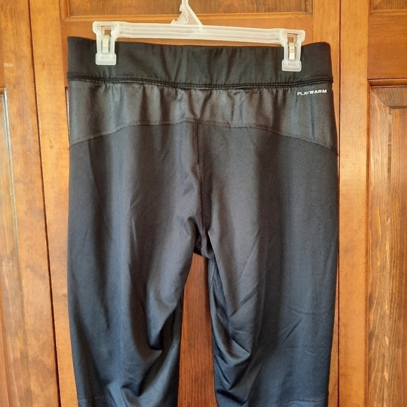 🛍 Reebok PlayWarm black athletic workout fleece lined leggings size large - Picture 8 of 12